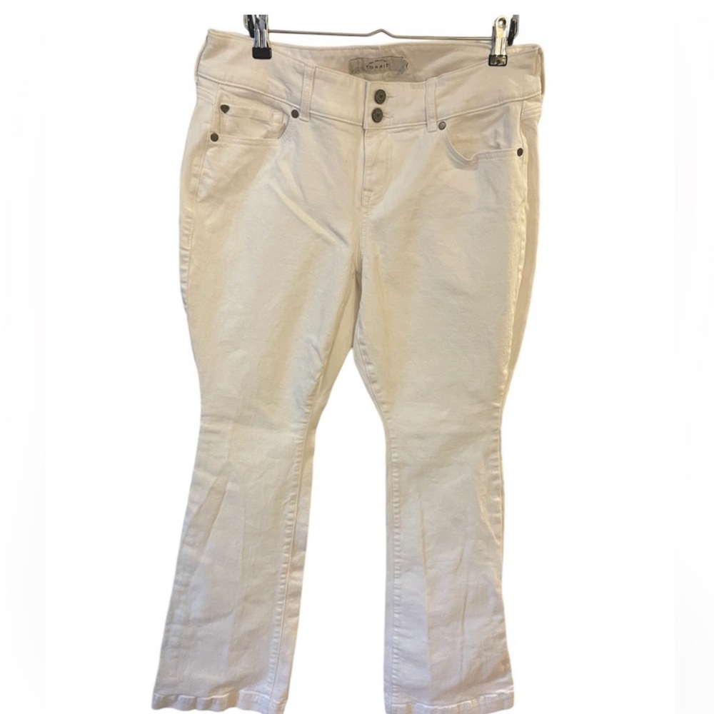 Torrid flare jeans white 12